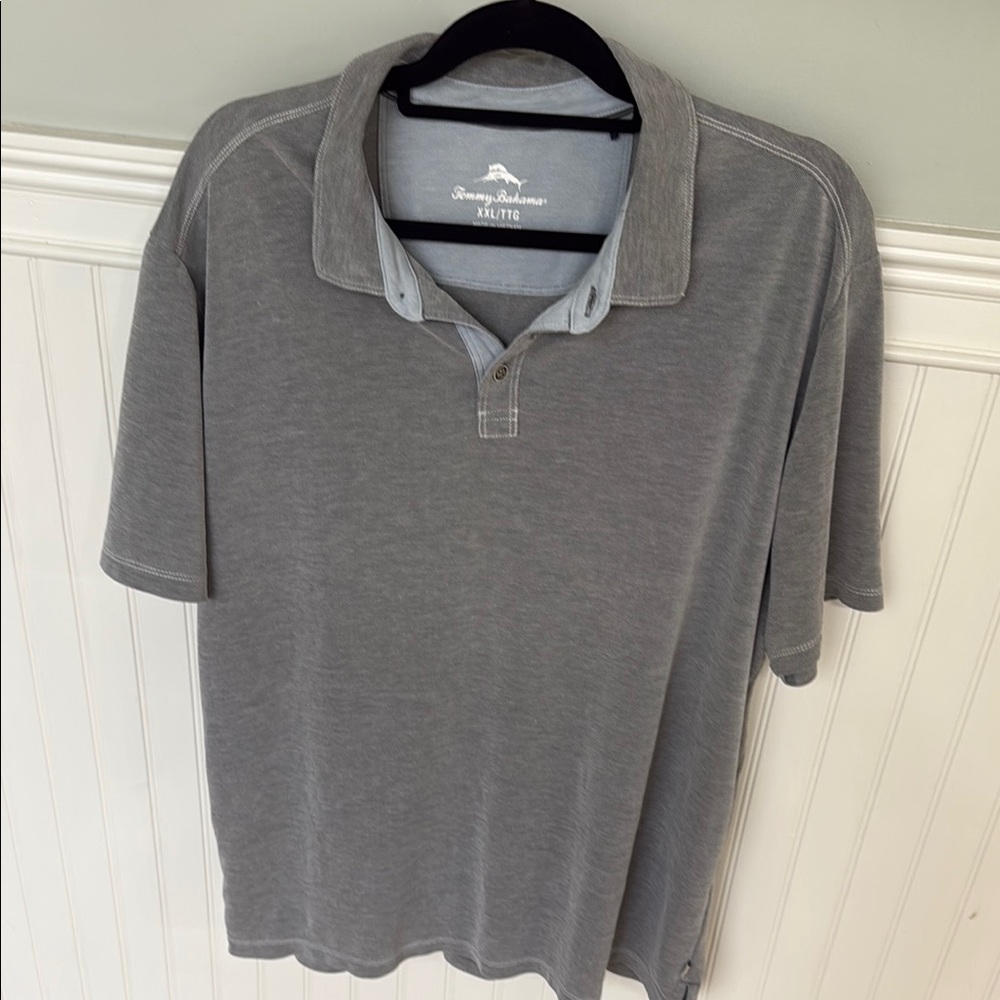 Tommy Bahama Gray Polo Shirt Casual Comfort